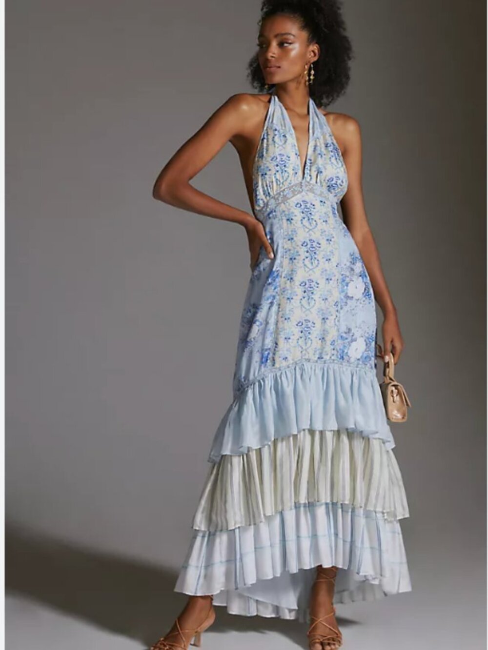LoveShackFancy Silk Tiered Maxi Dress Size 4